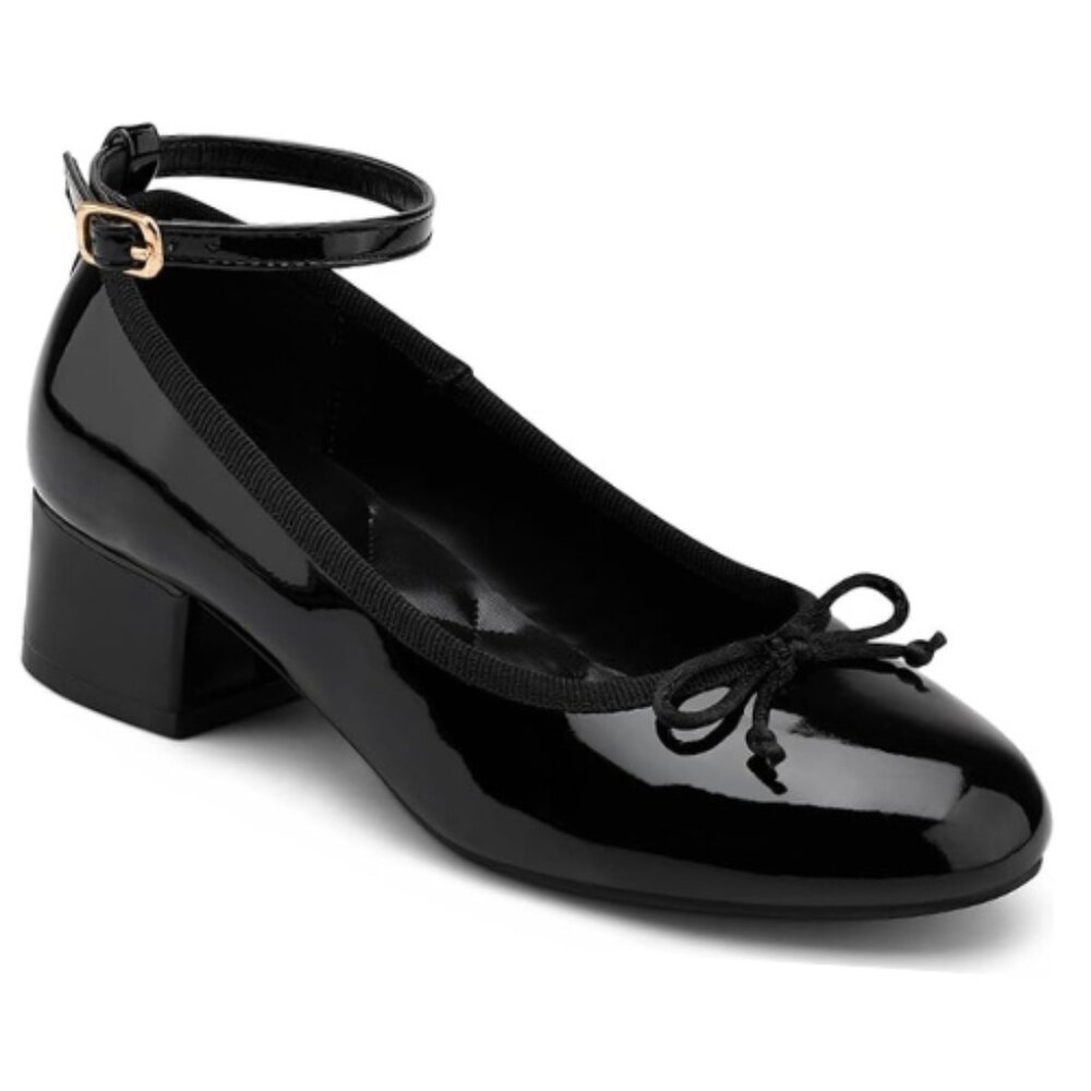 Aerosoles Girl's Milena Pump Black Patent Size 1 Little Girl